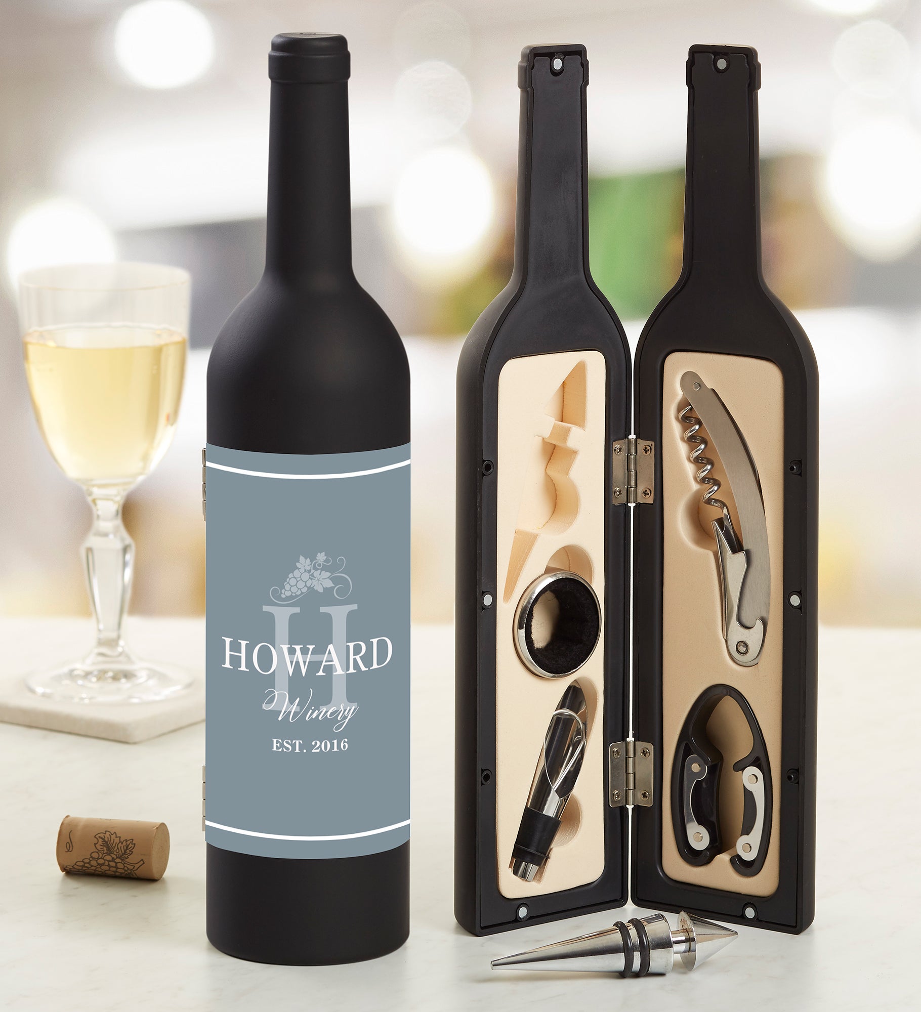 Family Winery Personalized Wine Accessory 5pc Kit